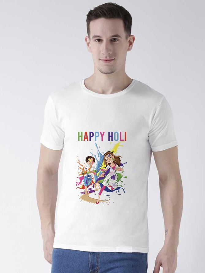 Swara Holi Festive Wear Designer Printed Holi Special Couple Tshirt Collection